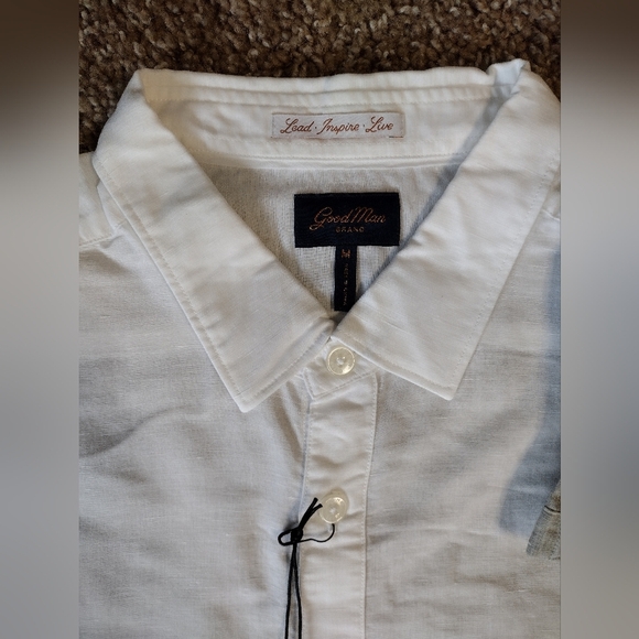 Good Man Brand White and Gray Button-Up Short Sleeve Shirts Duo NWT - Picture 9 of 10